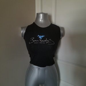 Vintage Irie Blue - Black "Barbados" Tank Top